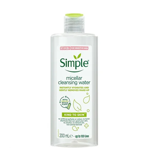 پاک کننده آرایش (میسلار واتر) سیمپل برای پوست خشک و حساس Simple : Dry and Sensitive | کد 5592